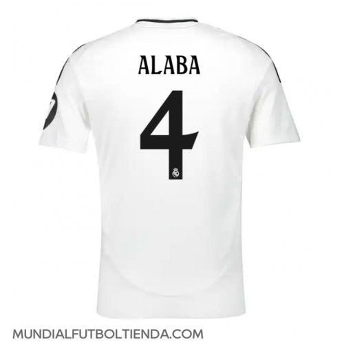 Camiseta Real Madrid David Alaba #4 Primera Equipación Replica 2024-25 mangas cortas